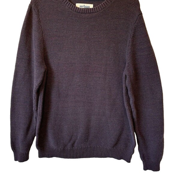 Urban Pipeline Sweater Size XL Crewneck Cotton Dark Purple Burgundy Black‎ - Picture 2 of 8
